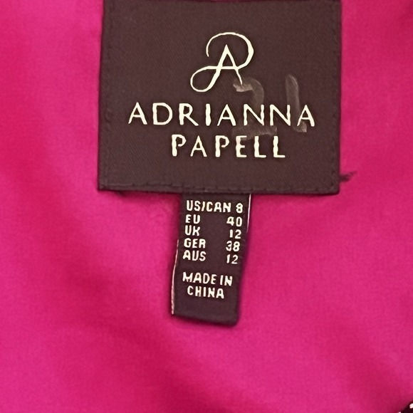 Adrianna Papell Womens Dress Sz 8 Pink Brocade Special Occasion Event Flattering - Picture 4 of 15